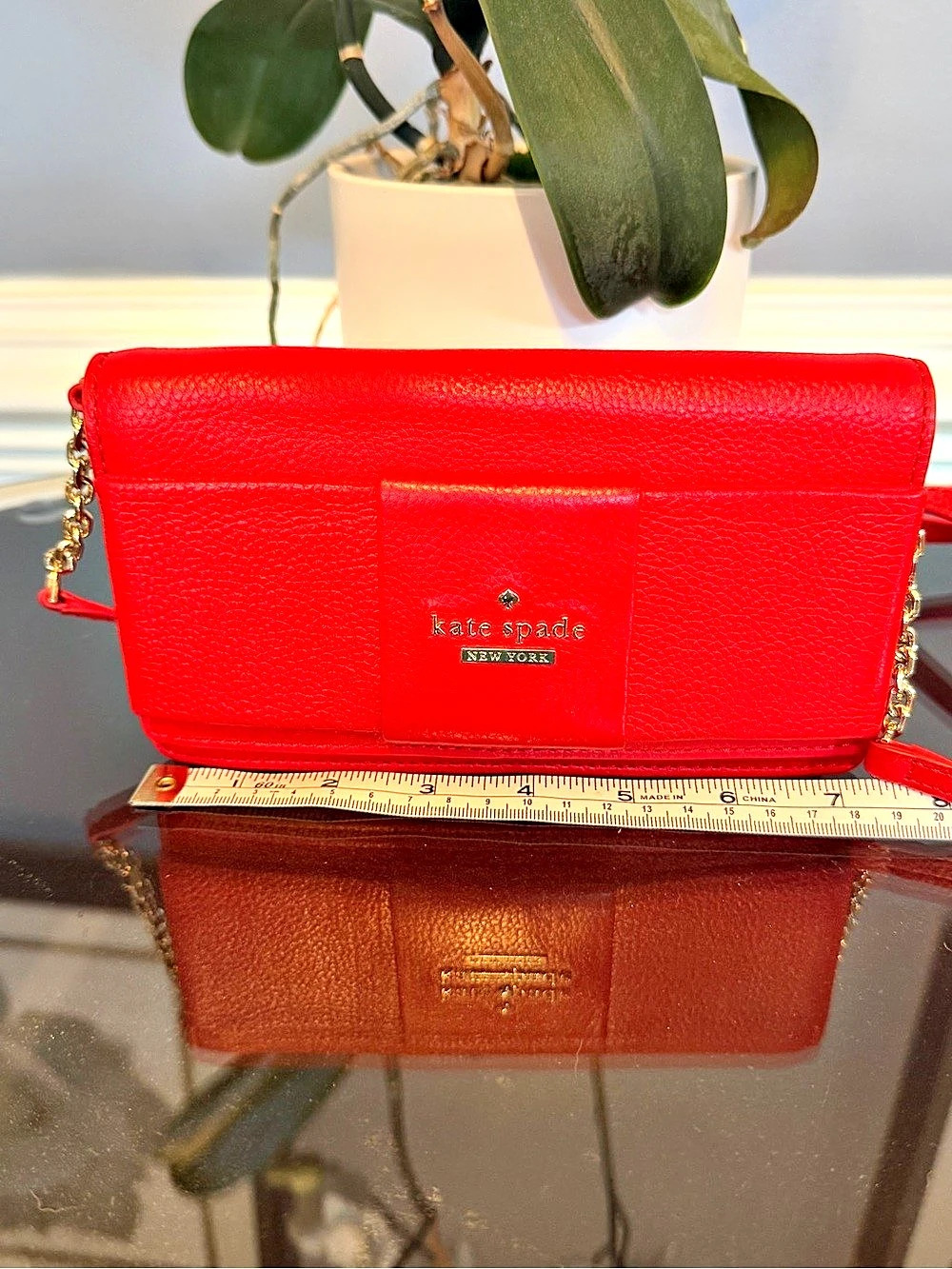 kate spade Red Striped Crossbody Bag Like New